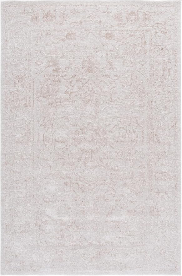 SAFAVIEH Area Rug 4x6 - Reflection Collection - Cream & Ivory, Non-Shedding & Easy Cleaning, Ideal for Entryway, Living Room, Bedroom (RFT665D)