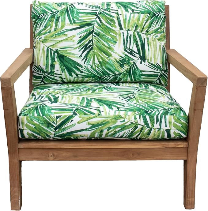 Tommy Bahama Deep Seating Lounge Cushion, 23" X 24" X 4", Coastal Palm Green Leaf