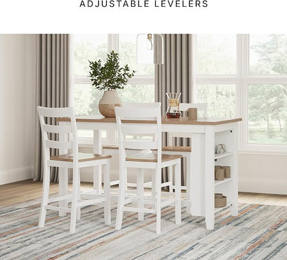 Signature Design by Ashley Caitbrook Rustic 24.63" Counter Height Upholstered Barstool, Set of 2, Gray