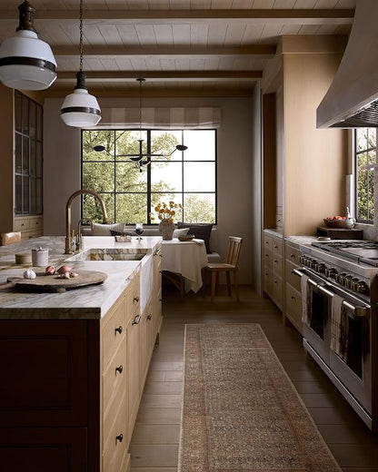 Loloi Amber Lewis Cambria Collection CBR-07 Ocean/Bark 2'-6" x 12'-0" Runner Rug Jute, Neutral, Vintage Style, Antique Tone, Living, Bedroom, Dining, Carpet