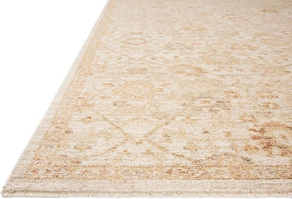 Loloi Chris Loves Julia Palma Collection PLM-04 Natural/Spice 3'-6" x 5'-6" Accent Rug Vintage Style Boho Living Room Bedroom Carpet