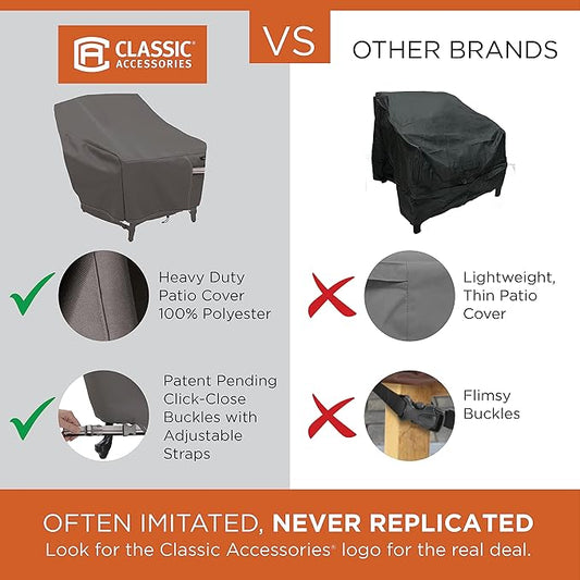 Classic Accessories Ravenna Water-Resistant 38 Inch Patio Lounge Chair Cover, Patio Furniture Covers