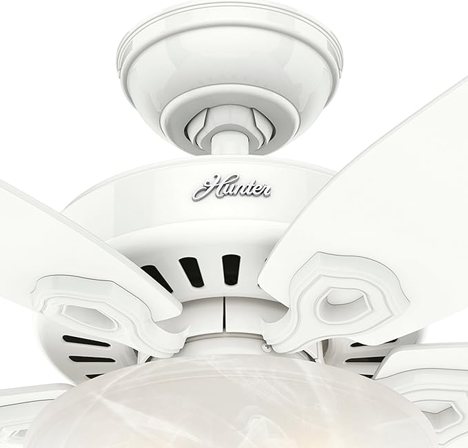 Hunter Fan 42 inch Small Room Ceiling Fan in Snow White with Bowl Light Kit (Renewed) (Snow White)