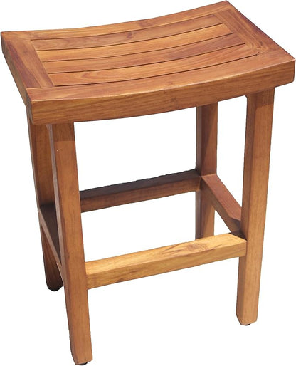 AquaTeak Patented 24" Sumba Tall Teak Counter Stool