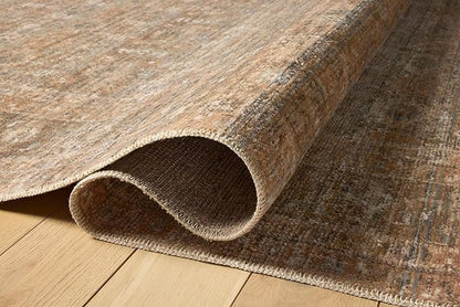 Loloi Amber Lewis Molly Collection MOL-06 Gold/Blue 5'-3" x 7'-9" Low Pile Area Rug