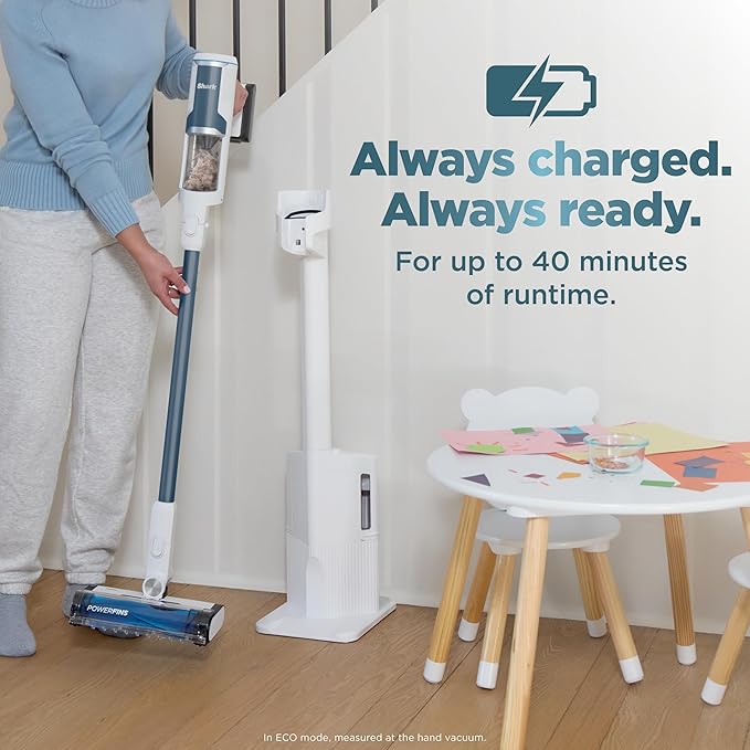 Shark Clean & Empty Cordless Stick Vacuum – Lightweight Cordless Vacuum with Auto-Empty System, HEPA Filter, Portable, Rechargeable, Exclusive Motorized Hand Tool for Pet Hair, BU3523