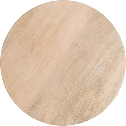 Kate and Laurel Jakob Modern Wooden Round Side Table, 12 x 24, Light Natural, Circle Pedestal Table for Use as Bedroom Nightstand, Indoor Plant Stand, or Decorative Living Room Table