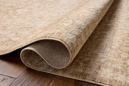 Loloi Chris Loves Julia Palma Collection PLM-01 Bark/Natural 6'-3" x 9'-6" Area Rug Vintage Style Boho Living Room Bedroom Carpet