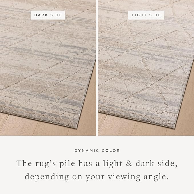 Loloi Amber Lewis Monty Collection MOT-02 Ivory/Natural 2'-7" x 4', .50" Pile Height, Area Rug