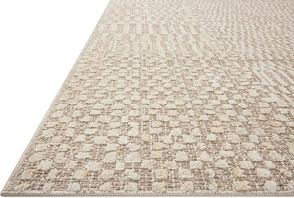 Loloi Amber Lewis Bexley Collection BEX-01 Natural/Birch 11'-6" x 15' Area Rug Neutral, Textured, Living, Bedroom, Dining, Carpet