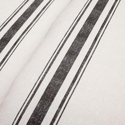 Lush Decor Farmhouse Stripe Reversible Cotton Comforter Set, 3 Piece Set, King, Black - Cozy Farmhouse Bedding Set - Rustic Decor - Striped Comforter - Modern Farmhouse Bedroom Decor