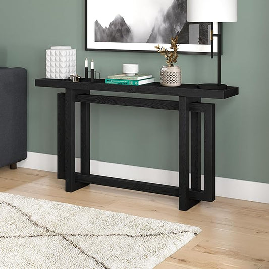 Henn&Hart Breslow Console Table, 55" Wide, Black