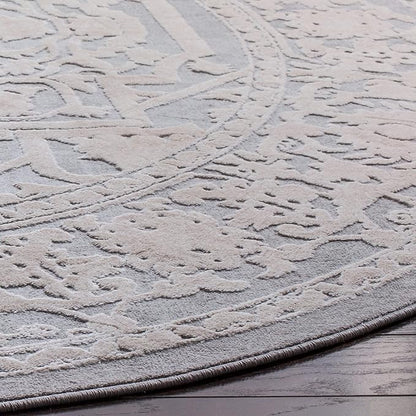 SAFAVIEH Reflection Collection Runner Rug - 2'3" x 10', Light Grey & Cream, Non-Shedding & Easy Cleaning, Ideal for Living Room, Bedroom (RFT665C)
