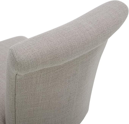 CHITA 26 Inch Counter Height Swivel Bar Stools Set of 3, FSC Certified Modern Fabric Swivel Barstool Chair with Back, Flax Beige