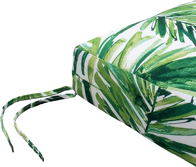 Tommy Bahama Deep Seating Lounge Cushion, 26" X 26" X 4", Coastal Palm Green Leaf