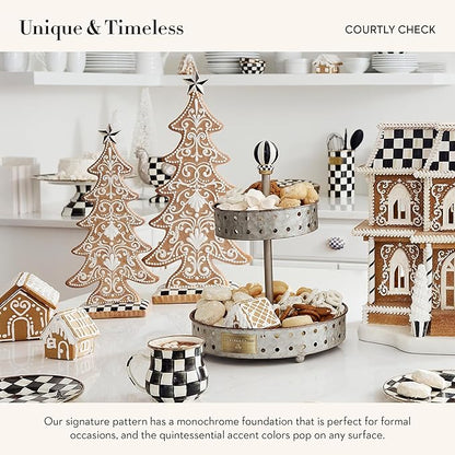 MACKENZIE-CHILDS Tabletop Christmas Tree, Decorative Tree for Christmas Decor, Small, Gingerbread Cookie