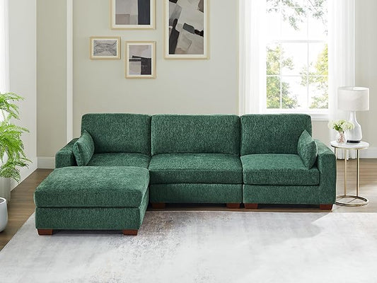 VANOMi Large Modular Sectional Sofa, Oversized Couch with Charging Station, Cloud Couch Deep Seat Sofa with Thick Cushion, Convertible Sectional Couches for Living Room Office Apartment