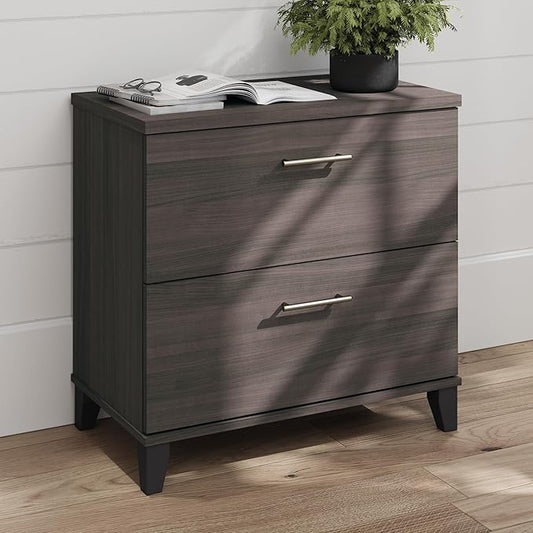 Bush Furniture 2 Drawer Lateral File Cabinet, Letter and Legal-Size Document Storage for Home or Professional Office, Somerset Collection, Storm Gray
