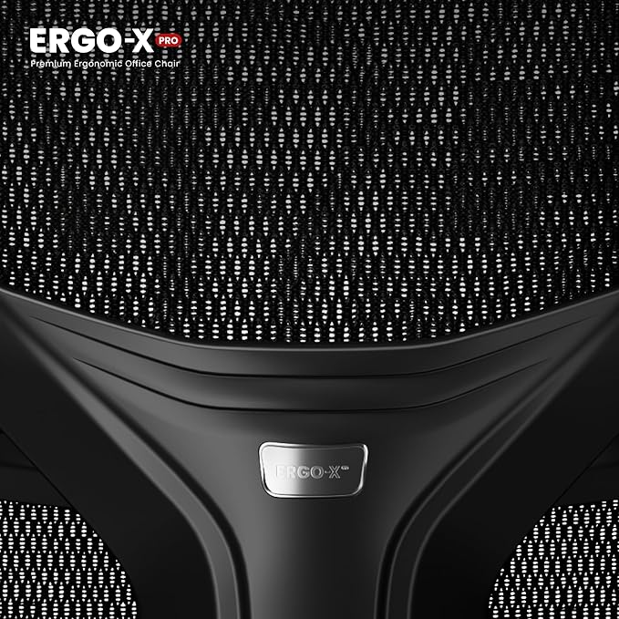 FLEXISPOT ErgoX-PRO Ergonomic Office Chair Black – AeroWeave 5.0 Mesh Seat, 5D Lumbar, 7D Armrests, 4D Headrest, 551LBS Capacity – Office, Gaming, Home