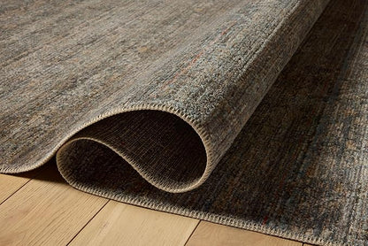 Loloi Amber Lewis Molly Collection MOL-05 Lagoon/Natural 8'-6" x 12' Low Pile Area Rug