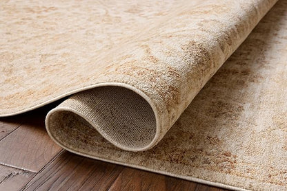 Loloi Chris Loves Julia Palma Collection PLM-04 Natural/Spice 11'-6" x 15'-7" Area Rug Vintage Style Boho Living Room Bedroom Carpet