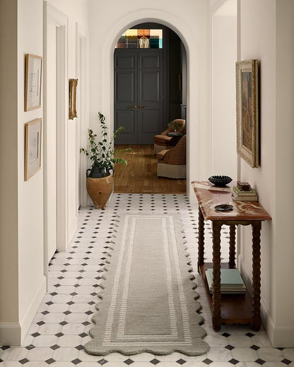 Loloi Chris Loves Julia Scottie Collection SCO-01 Fog/Ivory 2'-6" x 9'-9", .87" Pile Height, Runner Rug