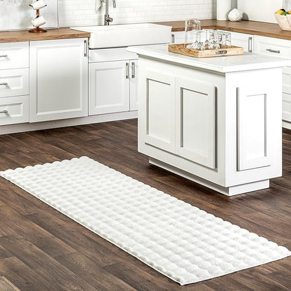 nuLOOM 2' x 8' Cozy Plush SuperiorWash Area Rug, Machine Washable, Non-Slip, Soft Fluffy Shag Carpet for Living Room Bedroom Kids Room Nursery Home Decor, Jeni White