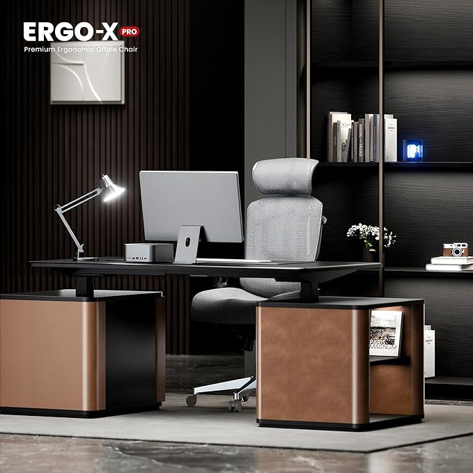 FLEXISPOT ErgoX-PRO Ergonomic Office Chair with Footrest Black – Cloudtech Cushion, 5D Lumbar, 7D Armrests, 4D Headrest, 551LBS Capacity – Office, Gaming, Home