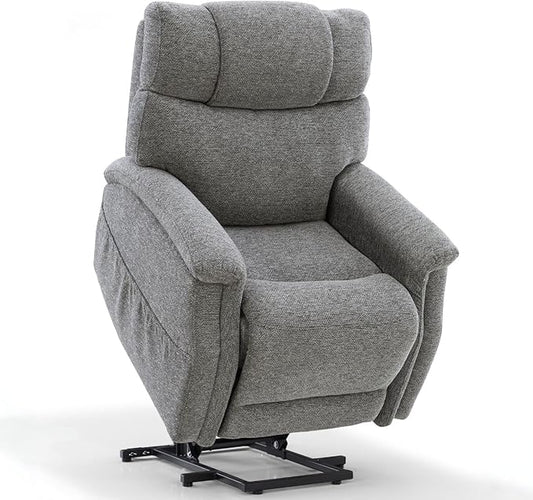 Power Lift Recliner Chair for Elderly - Electric Powered Recliner with Zero Gravity, 360 lbs Capacity, Extended Leg Support, USB, Supportive Design for Seniors, Dark Gray