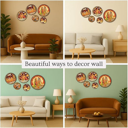 RITUALISTIC Ramayan Wall Plates for home decoration & living room | Metal Wall Décor | Gift items for unisex | Wall art | Wall showpiece| Home Décor Christmas Gift Items | Set of 5 plates