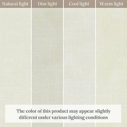 Madison Park Kyler Cordless Roman Shades - Single Panel, Lightweight Linen Blend Fabric, Natural Design, Easy Installation, Light Filtering Window Blind, Bedroom, Living Room Decor 35"W x 64"H Ivory