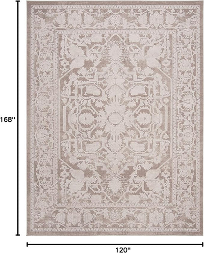 SAFAVIEH Area Rug 10x14 - Reflection Collection - Large - Beige & Cream, Non-Shedding & Easy Cleaning, Ideal for Living Room, Bedroom, Dining Space (RFT665A)