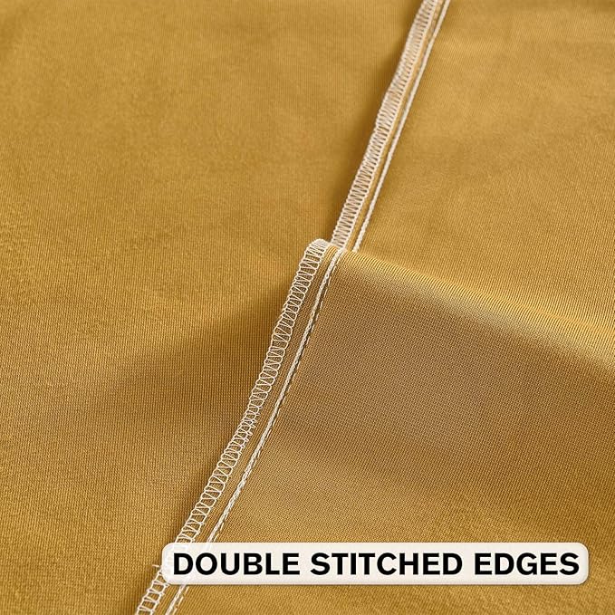 FUTEI Golden Yellow Velvet Throw Pillow Covers 16x16 Inch Set of 2,Soft Embossed Leaf-Relief Textured Cushion Cases,Natural Home Decor for Couch Living Room
