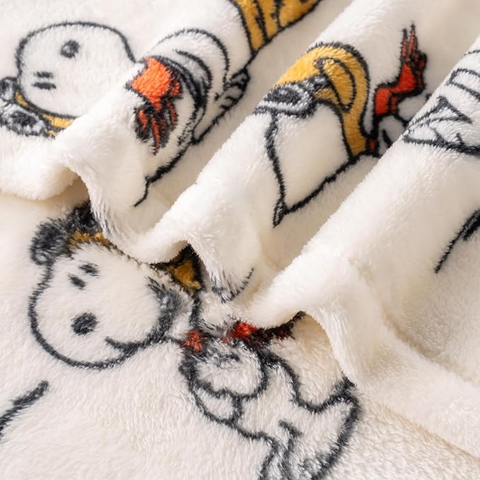 Berkshire Blanket Peanuts® VelvetLoft® Cute Character Snoopy Plush Blanket,Peanuts Red Baron,Twin 60 in x 90 in (Official Peanuts® Product)
