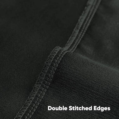 FUTEI Black Chenille Decorative Throw Pillow Covers 26x26 Inch Set of 2,Soft Cozy Faux Linen Textured Euro Pillow Shams,Farmhouse Home Decor for Couch Living Room
