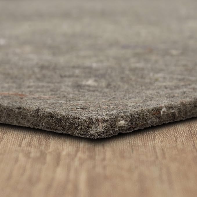 Mohawk Home 7' 6" x 10' Non Slip Rug Pad Gripper 3/8 Thick Dual Surface Felt + Rubber Gripper - Safe for All Floors - Grey