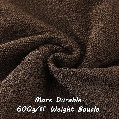 FUTEI Pack of 2 Dark Coffee Decorative Throw Pillow Covers 20x20 Inch Soft Cozy Solid Boucle Textured Cushion Case,Modern Home Decor for Couch Bed Living Room