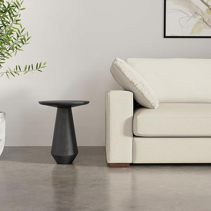 SIMPLIHOME Gloria Metal Side Table - 16 inch Wide Solid Metal Round Cast Aluminum Accent Table in Graphite, Contemporary End Table for Living Room with Powder-Coated Finish, Assembled