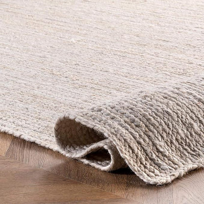 nuLOOM 10x14 Rigo Jute Hand Woven Area Rug, Off White, Solid Farmhouse Design, Natural Fiber, For Bedroom, Living Room, Dining Room, Hallway, Office, Kitchen, Entryway