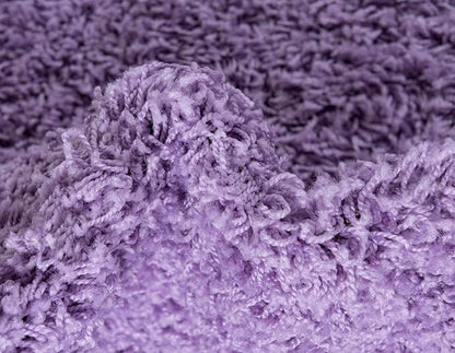 Unique Loom Solid Shag Collection Area Rug (8' x 10' Rectangle Lilac)