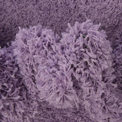 Unique Loom Solid Shag Collection Area Rug (3' 3" x 5' 3" Oval, Lilac)