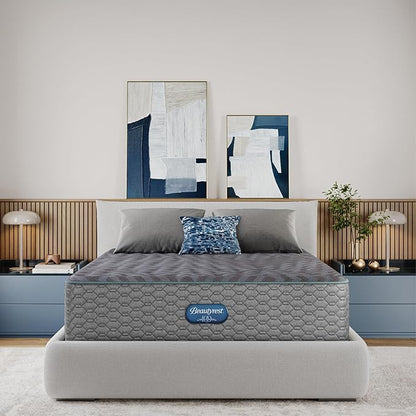 Beautyrest Days End Plush 14" Mattress - Queen - Cooling Tech, Supportive Durable Pocketed Coils, Pressure Relief, Motion Separation; 100 Night Sleep Trial and 10 Year Warranty