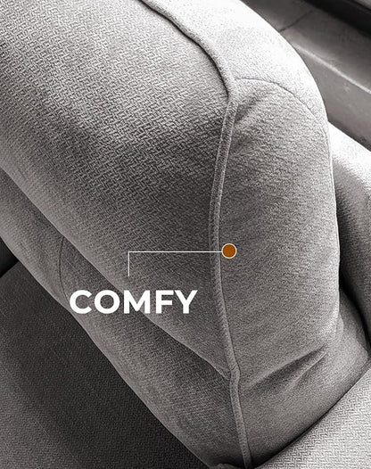 71.25" Modern Couches for Living Room, Deep Seat Sofa with 8” Cushion, Comfy 2-Seater Chenille Loveseat with Convertible Armrest, Removable Sofa Cover, High Leg(Light Gray)