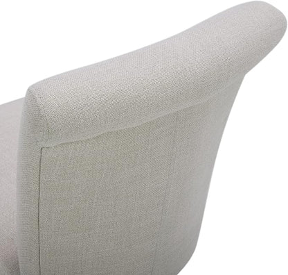 CHITA 26 Inch Counter Height Swivel Bar Stool, FSC Certified Modern Fabric Swivel Barstool Chair with Back, Linen