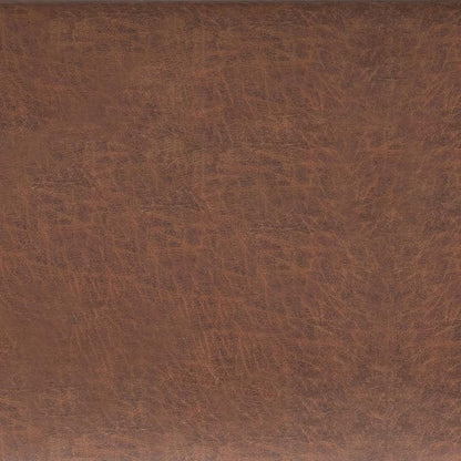 SIMPLIHOME Oregon 42 inch Wide Transitional Rectangle Storage Ottoman Bench with Tray in Distressed Saddle Brown Vegan Faux Leather, Assembled, For the Living Room, Entryway and Family Room