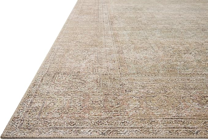 Loloi Amber Lewis Cambria Collection CBR-06 Multi/Natural 2'-6" x 7'-6" Runner Rug Jute, Neutral, Vintage Style, Antique Tone, Living, Bedroom, Dining, Carpet