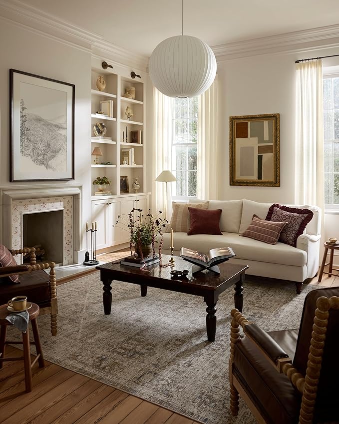 Loloi Chris Loves Julia Ida Collection IDA-06 Slate/Natural 2'-7" x 8'-0", .19" Pile Height, Runner Rug