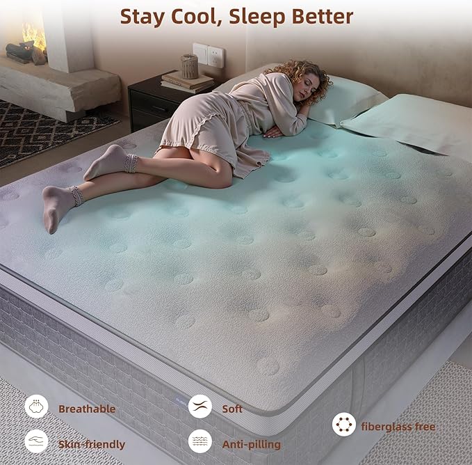 Mattress Twin Size, Medium Firm Mattress with Extra Lumbar & Shoulder Support, 12 Inch Hybrid Mattresses with Gel Memory Foam Pain Relief - Fiberglass Free - No Odor - 365 Night Trial