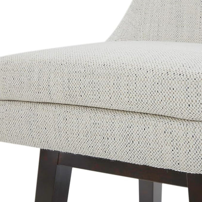 CHITA Counter Height Swivel Bar Stools Set of 4, FSC Certified Upholstered Fabric Barstool Chairs with Back, 26.8" H Seat Height, Fabric in Ivory