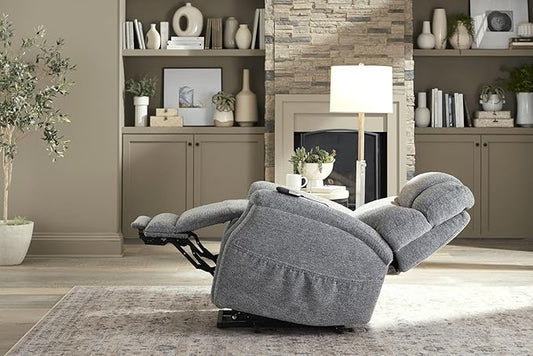 Power Lift Recliner Chair for Elderly - Electric Powered Recliner with Zero Gravity, 360 lbs Capacity, Extended Leg Support, USB, Supportive Design for Seniors, Dark Gray